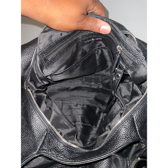 MICHAEL KORS Black Pebble Leather Hobo Shoulder Bag - Picture 6 of 13